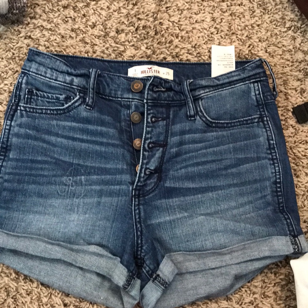 Denim hollister shorts
